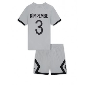 Paris Saint-Germain Presnel Kimpembe #3 kläder Barn 2022-23 Bortatröja Kortärmad (+ korta byxor)